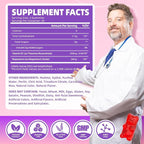 Vitamin B1 Gummies 500mg for Adults & Kids – High Potency Thiamine B1 Supplement for Energy & Nervous System Support, Sugar-Free, Raspberry Flavor, 60 Count