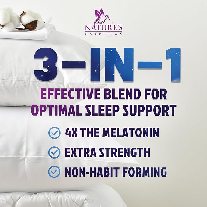 Sleep Gummies - 8mg Melatonin Per Serving - With Passiflora Extract for Restful Sleep - Fast Acting Melatonin Sleep Gummy Supplement for Adults, Vegan, Non-GMO, Tasty Strawberry Flavor - 60 Gummies