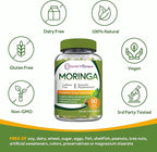 Doctor's Recipes Moringa, Complete Green Superfood, Natural Antioxidant Support, Non-GMO, 90 Vegan Caps, No Caffeine Soy Gluten