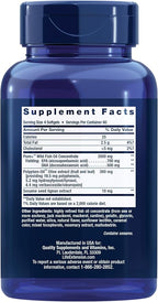 Life Extension Super Omega-3 EPA/DHA Fish Oil, Sesame Lignans & Olive Extract – Heart Health, Brain Health, Inflammation Health Support, Gluten-Free, Easy to Swallow, Non-GMO, 240 Softgels