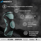 NEENCA Professional Knee Brace for Pain Relief, Medical Knee Support with Patella Pad & Side Stabilizers, Compression Knee Sleeve for Meniscus Tear, ACL, Joint Pain, Runner, Workout (Emerald, X-Small)