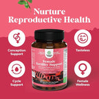 Female Fertility Supplement with Prenatal Multivitamins - Fertility Support with Prenatal Choline Inositol Folate Chasteberry and CoQ10 Fertility Blend for Women to Promote Conception - 120 Count
