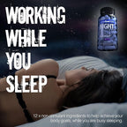 stripfast5000 Weight Management Support + Relaxation Capsules, Stimulant-Free for Women & Men, Night Bullets Blackout