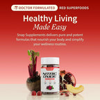Snap Supplements Nitric Oxide Beet Root Gummies Supplement with Organic Beets - Energy & Circulation Support, 60 Sugar-Free Gummies (30 Servings, 1 Month Supply), Peach