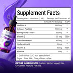 FloraBliss Urolithin A Supplement 2800 mg Liquid Drops | with Trans-Resveratrol, Collagen Peptides, Pomegranate Extract, Hyaluronic Acid, Vitamin E & C | 60ml |30-Day Supply