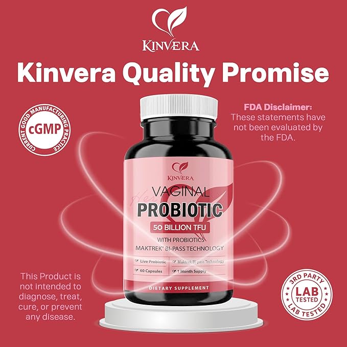 Probiotics for Women with Prebiotics – 50 Billion CFU – Digestive, Immune & Vaginal Health – 60 Capsules