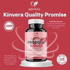 Probiotics for Women with Prebiotics – 50 Billion CFU – Digestive, Immune & Vaginal Health – 60 Capsules