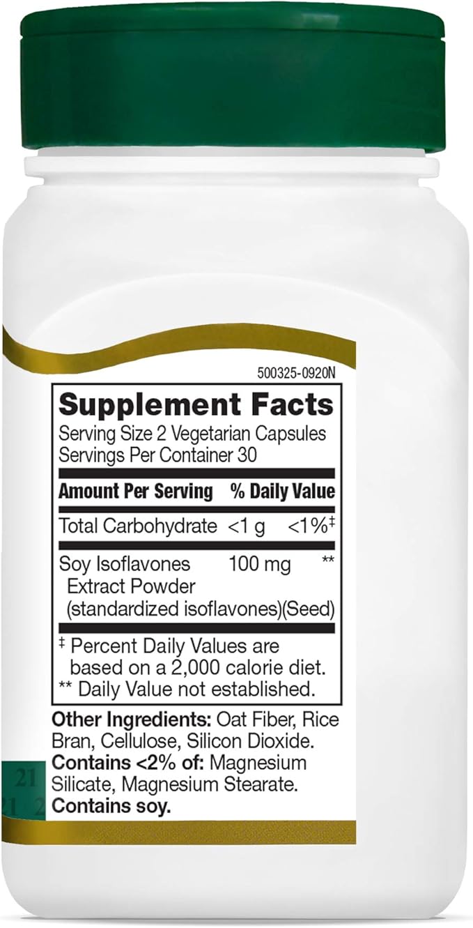 21st Century Soy Isoflavones Veg Capsules, 60Count (Pack of 2)