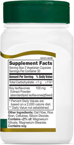 21st Century Soy Isoflavones Veg Capsules, 60Count (Pack of 2)