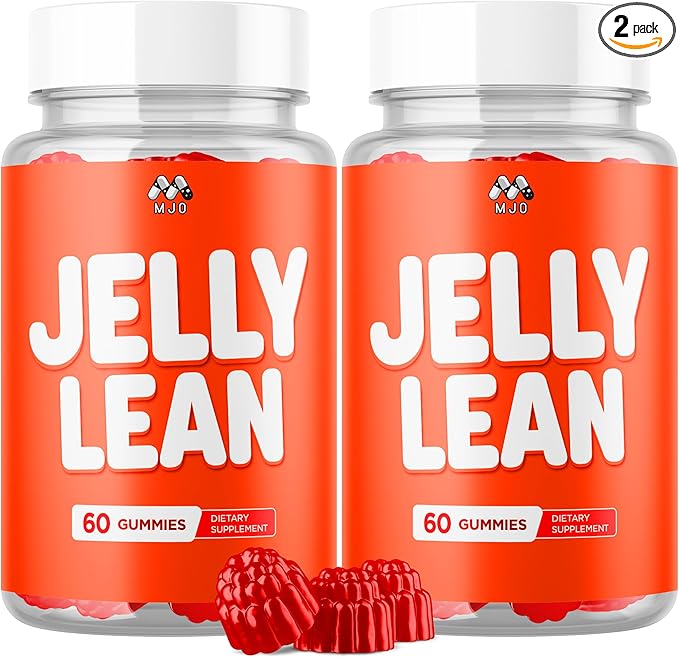 (2 Pack) Jelly Lean Gummies, Official Jelly Lean Gummys with All Natural Ingredients, Advanced JellyLean Health & Wellness Vitamin Formula, Maximum Strength Active Lifestyle Multivitamin (120 Gummies)