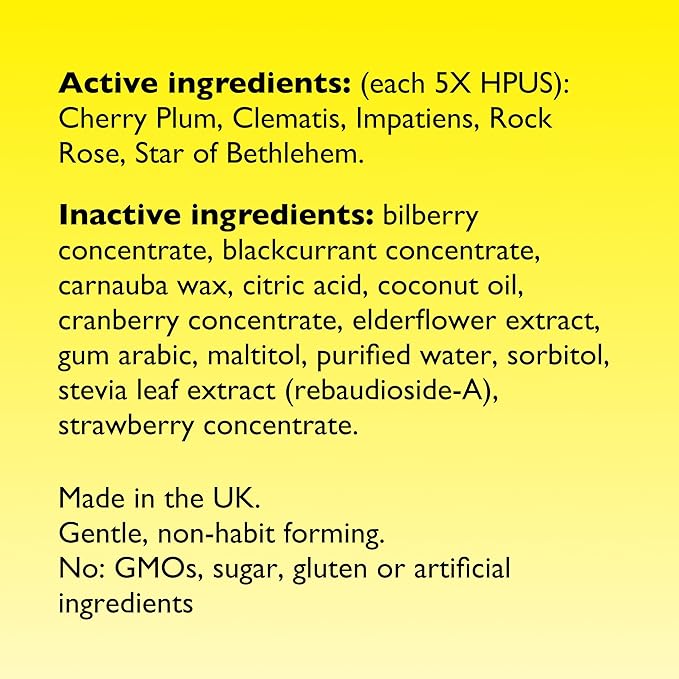 Bach RESCUE PASTILLES, Mixed Berry Flavor, Stress Relief Lozenges, Homeopathic, Flower Essences, 35 Count