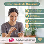 Pillar - 7-Day Pill Organizer | Weekly Medicine Pill Container Travel Box - Aesthetic Medication Holder - Stylish Travel Pill Case - Cute Small Medication Organizer 7 Day for Women (Sage Green)