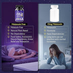 Sleep Gummies No Melatonin - Kids Sleep Gummies with L-Theanine, Magnesium & Herbal Blend, 60 Vegan Sleep aids for Adults, Reduces Nighttime Overthinking