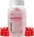 Magnesium Glycinate Gummies 1000mg - Sugar Free Magnesium Potassium Supplement with Vitamin D, B6, CoQ10 for Calm Mood & Sleep Support - 60 Strawberry Gummies