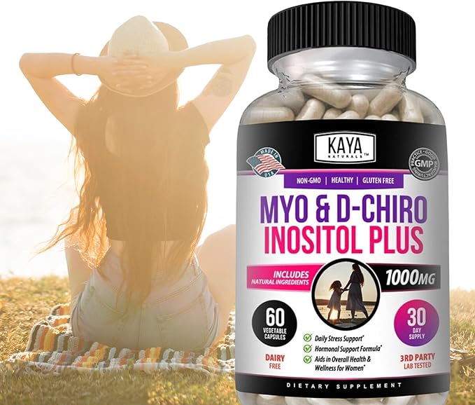 Kaya Naturals Myo & D-Chiro Inositol Plus Support for Women, Vitamin B8-60 Capsules