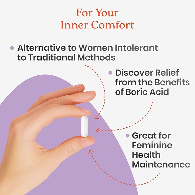 NewLife Naturals - Boric Acid Suppositories for Women - 600mg - Feminine Care - for Vaginal Odor Use - 100% Pure- Made in USA - 90 Capsules