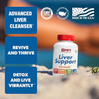 SAN’s Liver Support Matrix - Liver Cleanse Detox & Repair Formula - Herbal Liver Support Supplement with Milk Thistle, Dandelion Root and Artichoke Extract - Silymarin Milk Thistle 100 Capsules