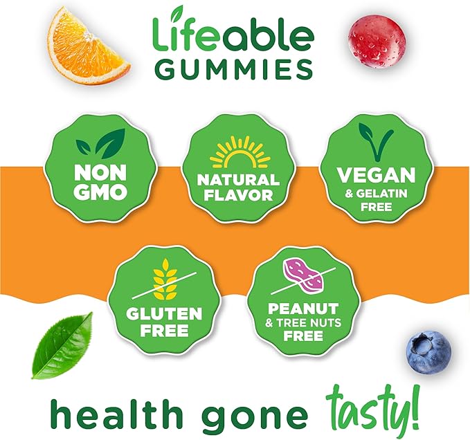 Lifeable Turmeric Curcumin with Ginger & Black Pepper Extract – Great Tasting Natural Flavor Gummy –Vegetarian GMO-Free Supplement – 90 Gummies