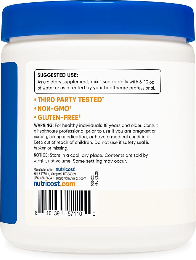 Nutricost Calcium Citrate Powder (250 Grams) Unflavored