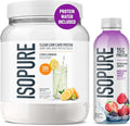 Isopure Clear Whey Isolate Citrus Lemonade Protein Powder 16 Servings + 1 Bottle of Clear Protein Water with Electrolytes, 15g Whey Protein Isolate, Zero Sugar, Mixed Berry, 20 fl oz Bottle
