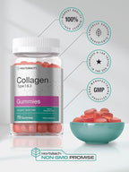 Horbäach Collagen Gummies | 70 Count | Strawberry Flavored Gummy | for Women and Men | Collagen Peptides Type 1 and 3 | Non-GMO, Gluten Free Supplement