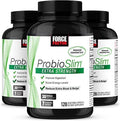 Force Factor ProbioSlim Extra Strength Probiotic Supplement for Women and Men with 30 Billion CFUs and Green Tea Extract for Gut Health Support, Bloating and Gas Relief, 360 Capsules, Pack of 3