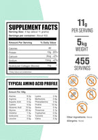 BulkSupplements.com Collagen Peptides Powder - Bovine Collagen Powder, Powdered Collagen Supplement - Hydrolyzed & Gluten Free, 11g per Serving, 1kg (2.2 lbs) (Pack of 5)
