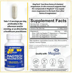 MagTech Magnesium Supplement - 3 Forms of Magnesium: Magtein L-Threonate, Glycinate & Taurate - 200mg Chelated Magnesium Complex - Supports Relaxation & Brain Health - 180 Capsules