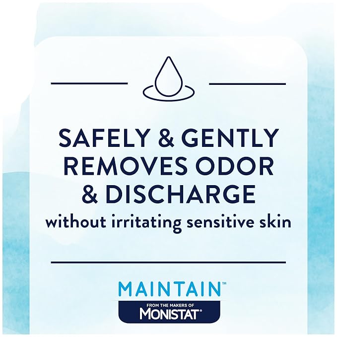 Monistat Maintain Boric Acid Feminine Wipes, Fragrance-Free, Non-Irritating and pH-Balanced Wipes for Women, Individually Wrapped Feminine Care, 12 Count
