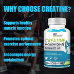 Creatine Gummies Monohydrate Complex 5000mg 60 Count Gummies Taurine + Vitamin B6 for Muscle Strength, Muscle Builder, Energy Boost, Pre Workout (60 Count (Pack of 2))