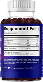 Vitamatic KSM-66® Ashwagandha + D3 Gummies – Natural Blue Raspberry Flavor – Sugar Free, Gluten Free, Non-GMO – 60 Gummies