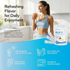 GLP-1 Support Drink Mix Powder - Weight Loss Support Natural Appetite Suppressant & Metabolic Booster for Women Men - Daily Fat Burn Cravings Control & Gut Health GLP1 Support Supplement