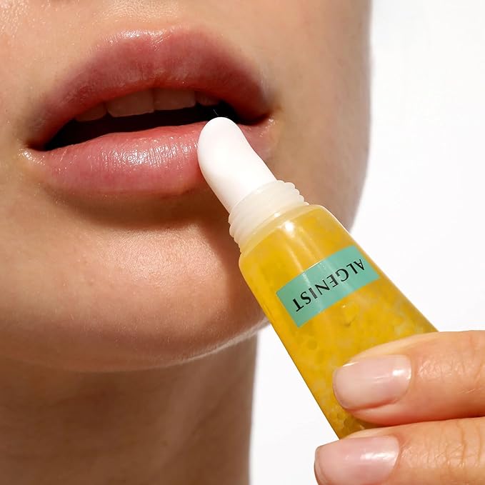 Algenist GENIUS Liquid Collagen Lip - Active Vegan Collagen Lip Treatment for Visibly Smoother Lips - Non-Comedogenic & Hypoallergenic Skincare (15ml)