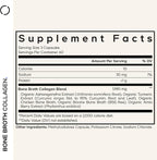 Codeage Organic Bone Broth Collagen Peptides Capsules Supplement, Bone Broth Grass Fed Beef, Free-Range Chicken, Turmeric & Ashwagandha - Collagen Types I, II, III - Non-GMO - 180 Capsules