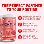 EHP Labs OxyShred Gummies - Pre Workout Gummies & Energy Chews with 100mg Caffeine, L-Carnitine for Thermo & Metabolic Support, All Natural Energy Boost - Strawberry Flavor – 60 Servings (Pack of 2)