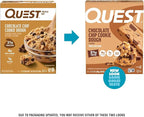 Quest Nutrition Chocolate Chip Cookie Dough - High Protein, Low Carb, Gluten Free, Keto Friendly, 2.12 Oz, 20 Count (4 Packs of 5)