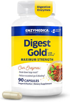 Enzymedica Digest Gold + ATPro, Maximum Strength Enzyme Formula, Fast-Acting, Helps Digest Large Meals, Prevents Bloating and Gas, 90 Capsules