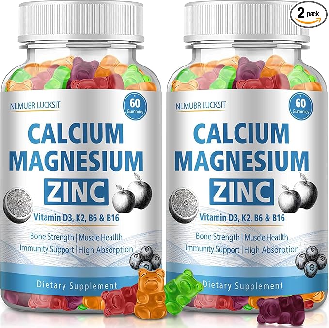 1200mg Calcium Gummies with Vitamin D3,K2,B6 Calcium Citrate Magnesium Zinc for Bonе & Immune Support, Calcium Supplements for Women&Men 120 Chews