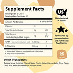 PYM Citrus Mood Chews Support for Stress, Worry & Overwhelm, 60 Count | 130mg GABA, 90mg L-Theanine | Vegan,Non-GMO, Gluten-Free,No Added Sugar | All-Natural Mood Balance Supplement in Resealable Bag