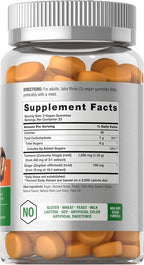 Horbäach Turmeric Gummies | 70 Count | Mango & Peach Flavor | Turmeric Curcumin with Ginger | Vegan Non-GMO & Gluten Free Supplement