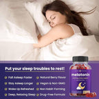Melatonin Gummies for Kids & Adults | Natural Sleep Aid Drug-Free, Vegan Berry Flavor Kids Melatonin Gummy Supplement | 2.5mg, 5mg or 10mg Dose | Sleeping Pills Substitute (60 Count (Pack of 1))