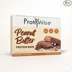 ProtiWise Peanut Butter High Protein Snack Bars – Convenient On-The-Go Snack, 15g Protein, 160 Calories – Gluten-Free, Peanut Butter Flavor – 7 Count Box