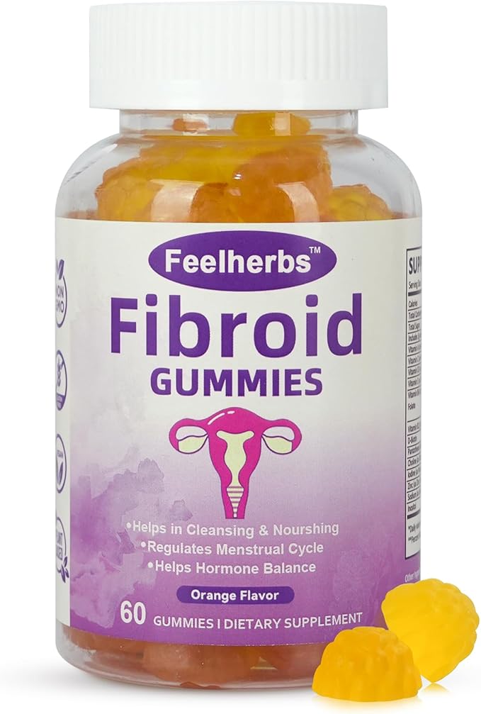 Fibroid Gummies for Shrinking Fibroids & Ovarian Cysts & PCOS, Hormone Balance Gummies Helps Women to Get Pregnant Fast, with Vitamin A, E and Minerals, 60 Count