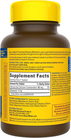 Nature Made Melatonin 4mg Extended Release Tablets,Sleep Supplements for Adults,100% Drug Free Sleep Aid,90 Day Supply,90 Count (Pack of 2)