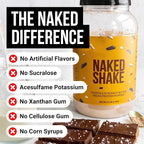 NAKED Shake - Chocolate Peanut Butter Protein Powder - Vegan Protein Powder from US & Canadian Farms with MCT Oil, NSF Certified, Gluten-Free, Soy-Free, No GMOs or Artificial Sweeteners - 30 Servings