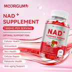 1500MG Core Collagen Supplements with N AD+ for Women & Men, Trans-Resveratrol, CoQ10, Nicotinamide Riboside Hydrogen Malate, for Healthy Aging & Antioxidant Support, 120 Gummies