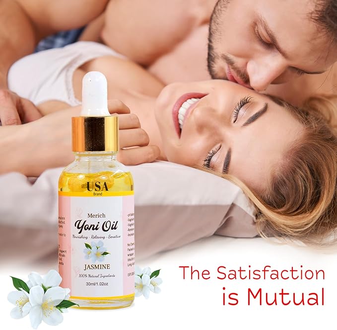 MERICH Natural Yoni Oil for Women | pH Balancing Vaginal Detox Oil, Jasmine | Rejuvenating Formula for Dark Spots & Ingrown Hair | Odor Eliminator & Gentle Cleansing Feminine Care | 1 oz