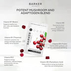 Barker Wellness Vegan B-Complex Gummies – Comprehensive Energy & Metabolism Boost with B1, B5, B6, B7 Biotin, B9 Folate, B12 | Sugar-Free Cherry Flavor for Daily Focus & Vitality