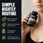 SNAC ZMA The Original Sleep & Recovery Supplement - Supports Muscle Recovery, Restful Sleep, Relaxation, Stress Relief and Immune Support with Magnesium, Zinc and Vitamin B6, 90 Veggie Capsules