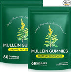 Mullein Gummies - Mullein Leaf Extract for Lungs, 2000mg Mullein Gummies for Lungs Detox